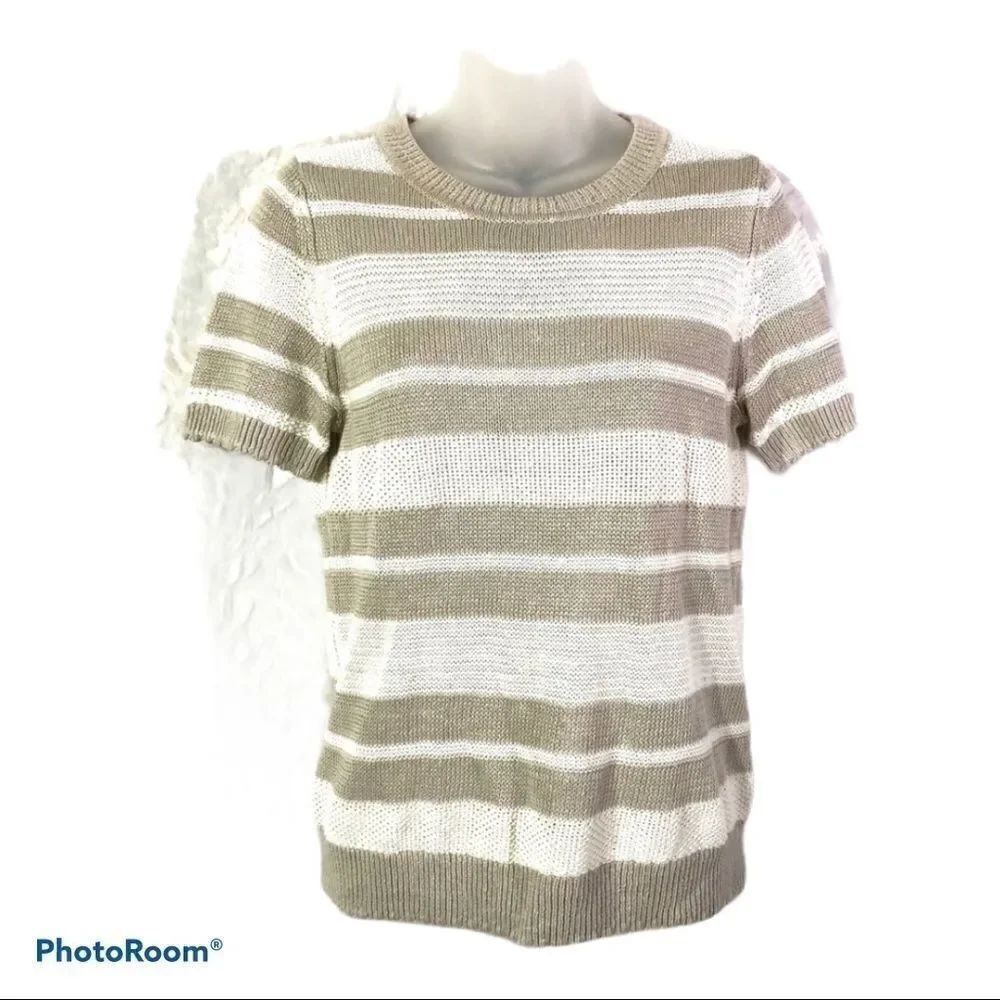 Banana Republic Italian linen short sleeve sweater